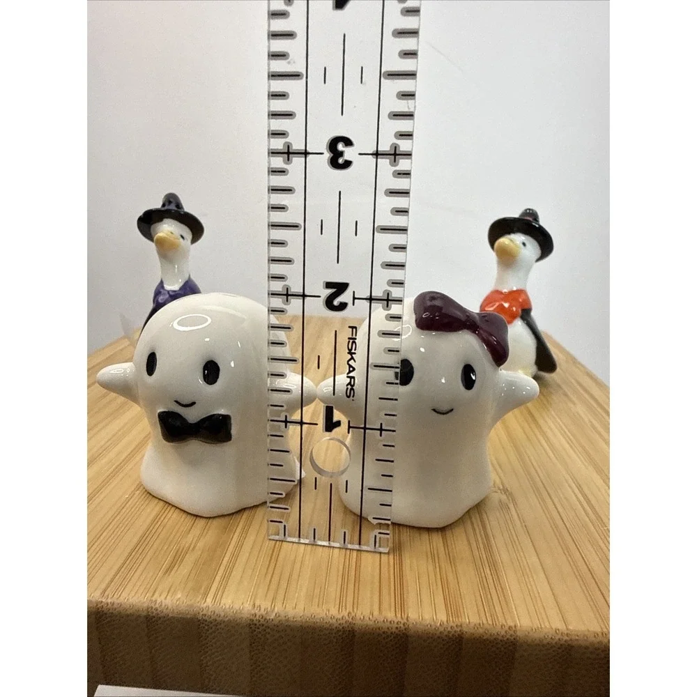 New Cracker Barrel Mini Halloween Ghosts Geese Witch Salt & Pepper Shakers 2026